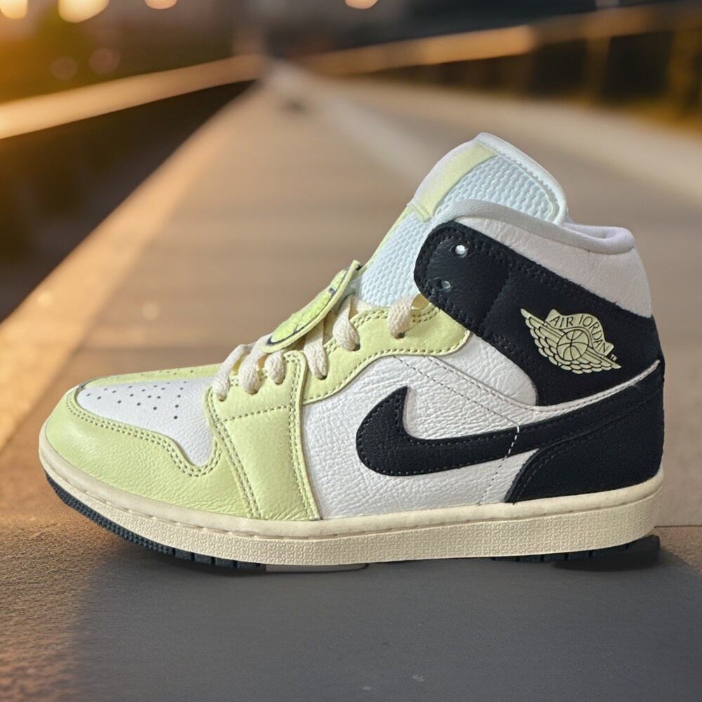 New Women's Size 8 Air Jordan 1 Mid SE Fall League Luminous Green HQ3008-130